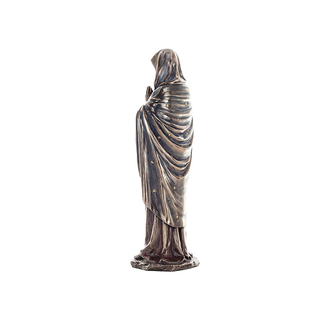 Praying Virgin Mary – Bronze-Finish Statue – 30 cm – view 3