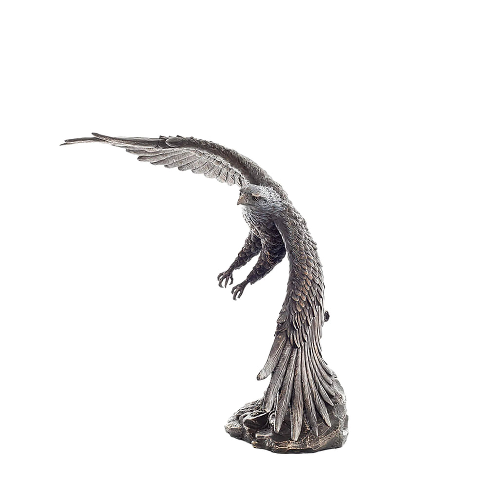 Red Kite — Bird of Prey — Bronze Finish Statue, 38 × 54 cm – view 2