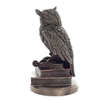 Owl with Quill and Books — Bronze-Finish Statue, 23 cm – view 3