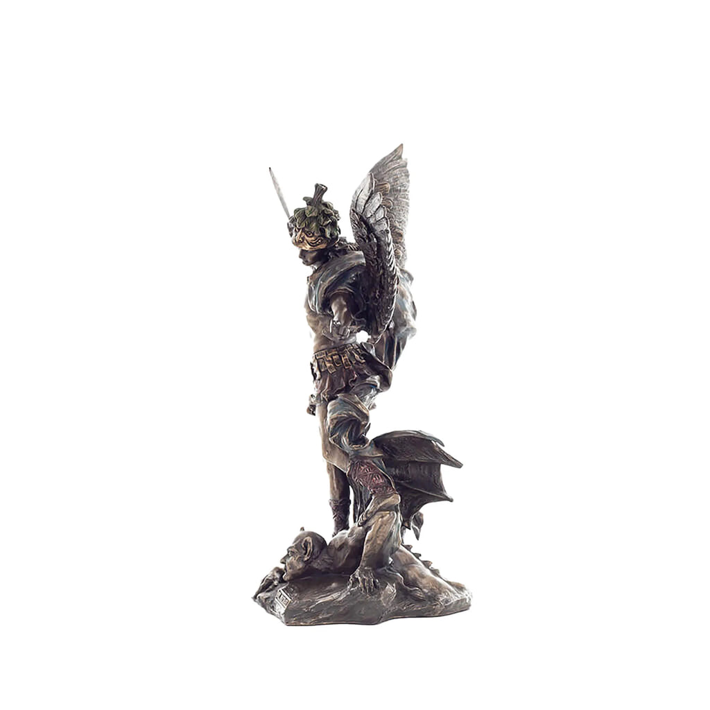 Archangel Michael, Defender of the Faith – Bronze-Finish Resin Statue – 28 cm – view 2