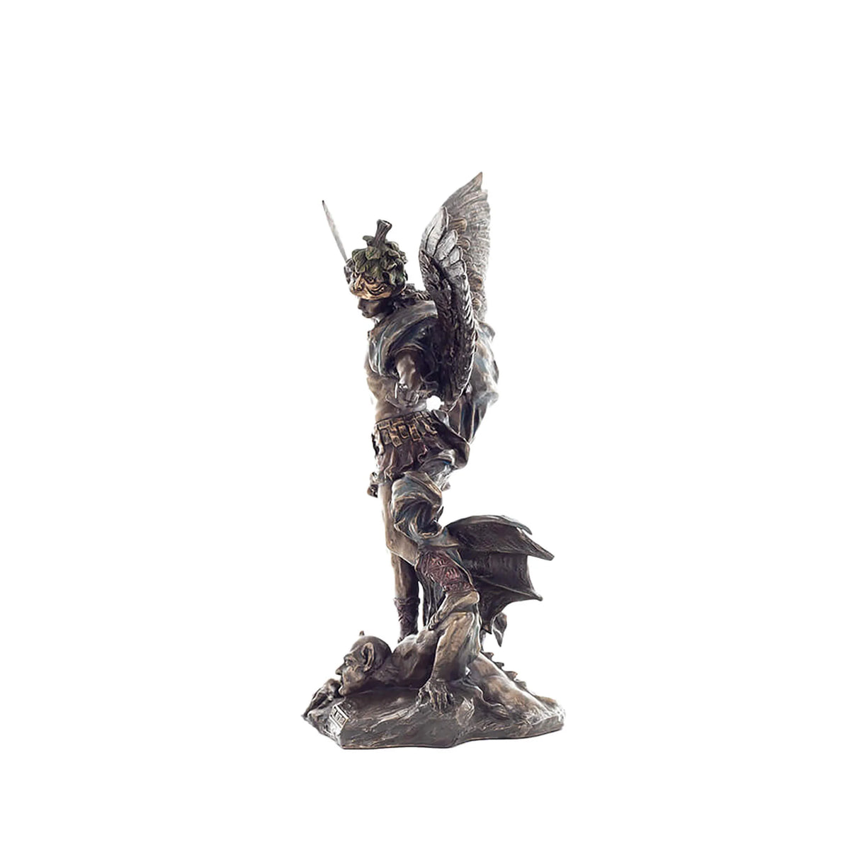 Archangel Michael, Defender of the Faith – Bronze-Finish Resin Statue – 28 cm – view 2