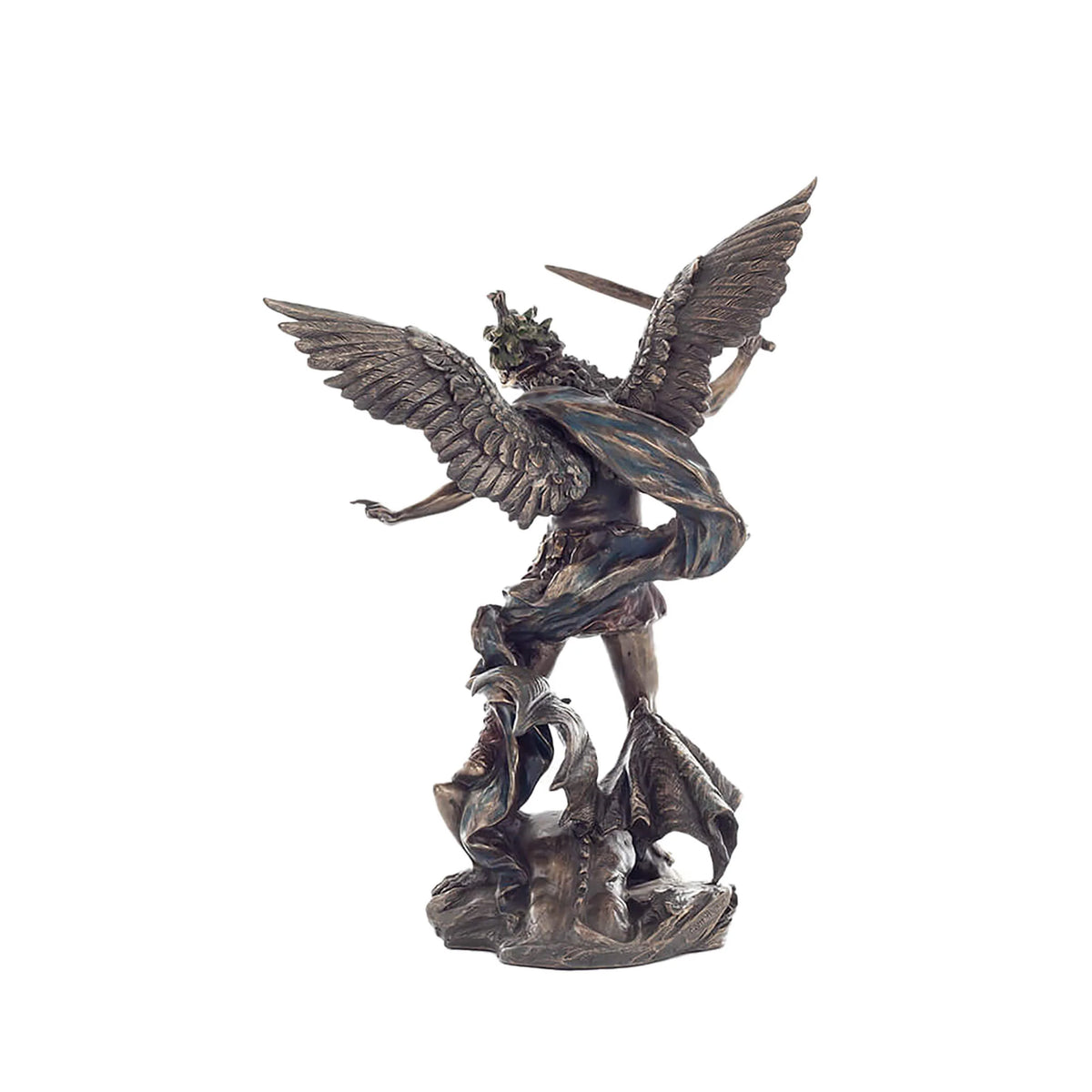 Archangel Michael, Defender of the Faith – Bronze-Finish Resin Statue – 28 cm – view 3