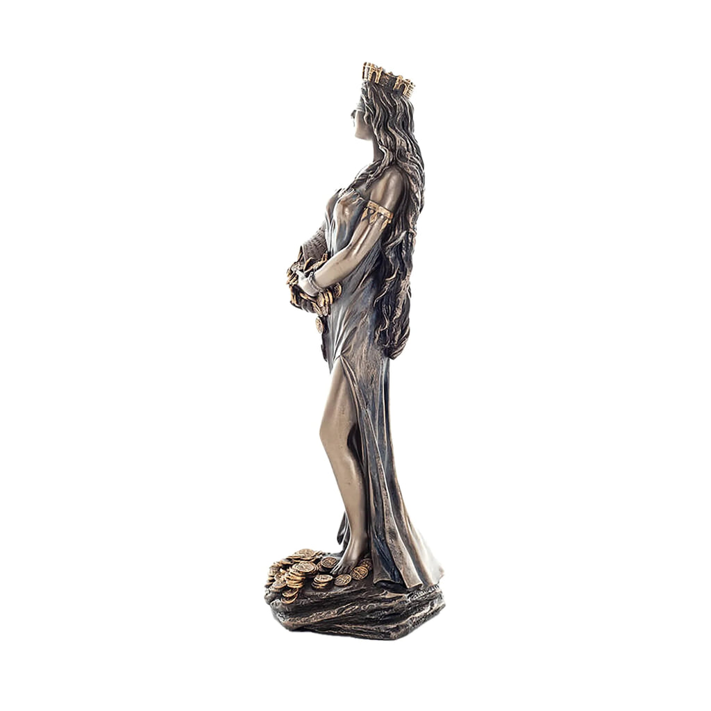 Fortuna — Roman Goddess of Fortune — Bronze-Finish Statue – 18.5 cm – view 2