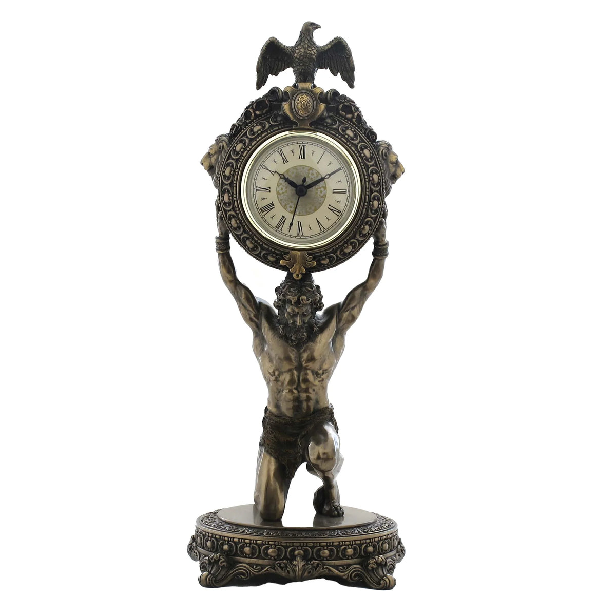 Atlas Table Clock — Bronze-Finish Decorative Clock, 39 cm – view 1