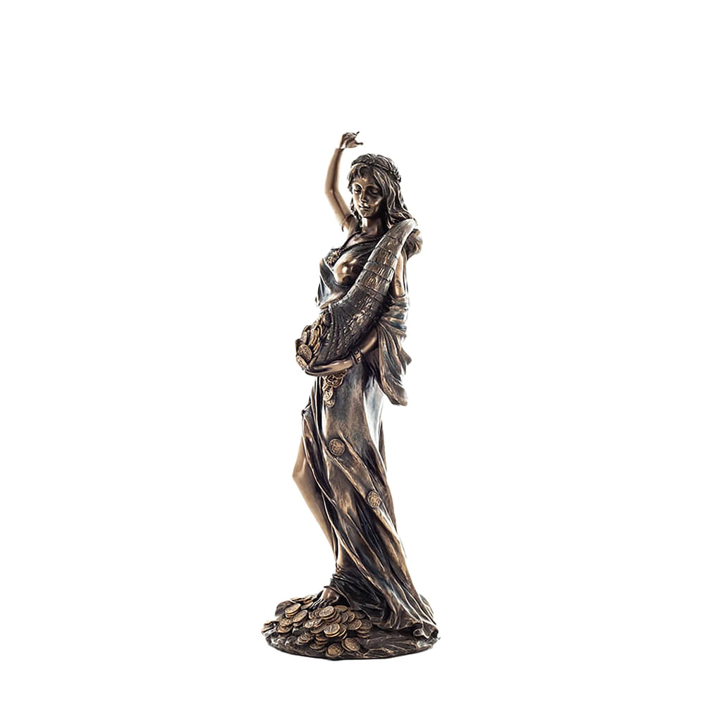 Fortuna, Roman Goddess of Fortune – Bronze-Finish Resin Statue – 28 cm – view 2