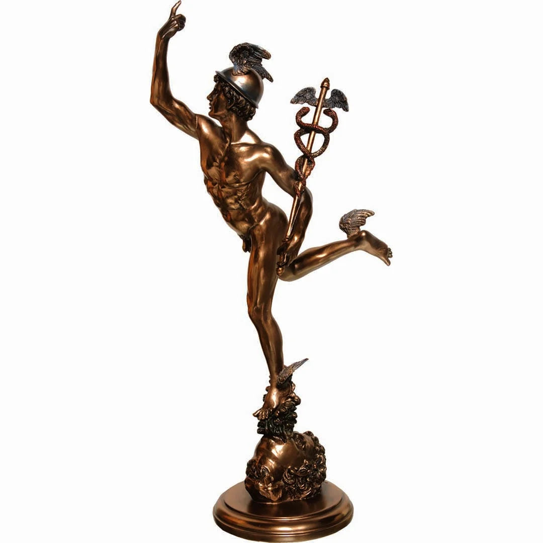 Hermes — God of Olympus — Bronze Finish Statue, 37 cm – view 1