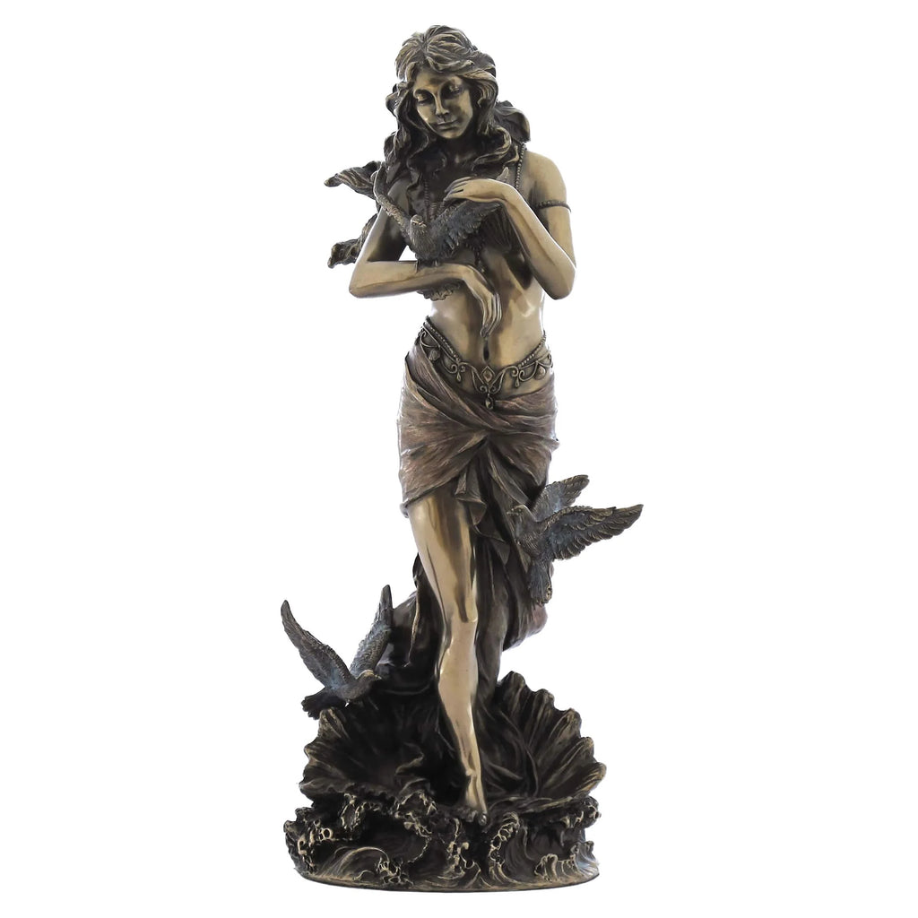 Aphrodite with Doves — Bronze-Finish Statue, 28 cm – view 1