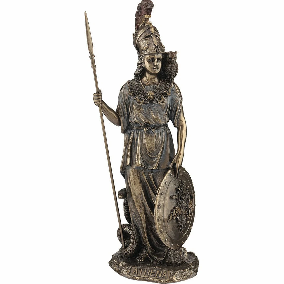 Athena — Goddess of Wisdom and War — Bronze-Finish Statue, 29.5 cm – view 1