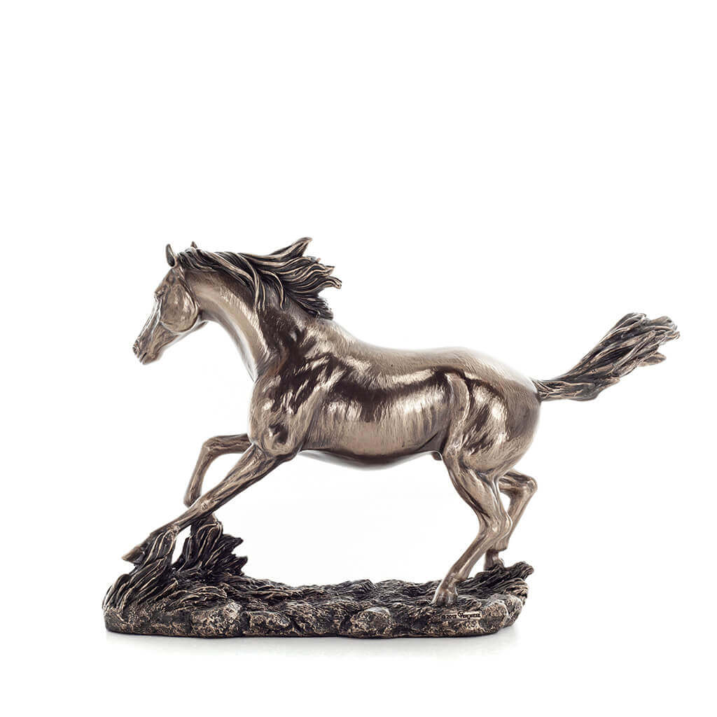 Galloping Horse – Bronze-Finish Resin Statue – 34.5 × 22 cm – view 1
