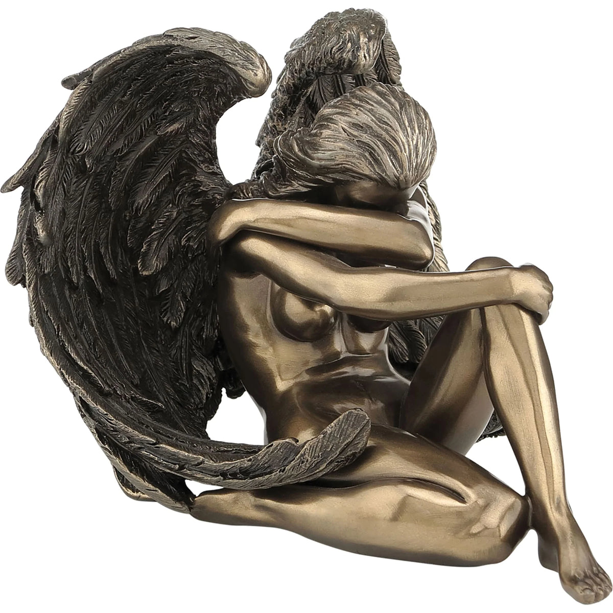 Fallen Angel — Beauty and Despair — Bronze-Finish Statue, 16.5 × 14 cm – view 1