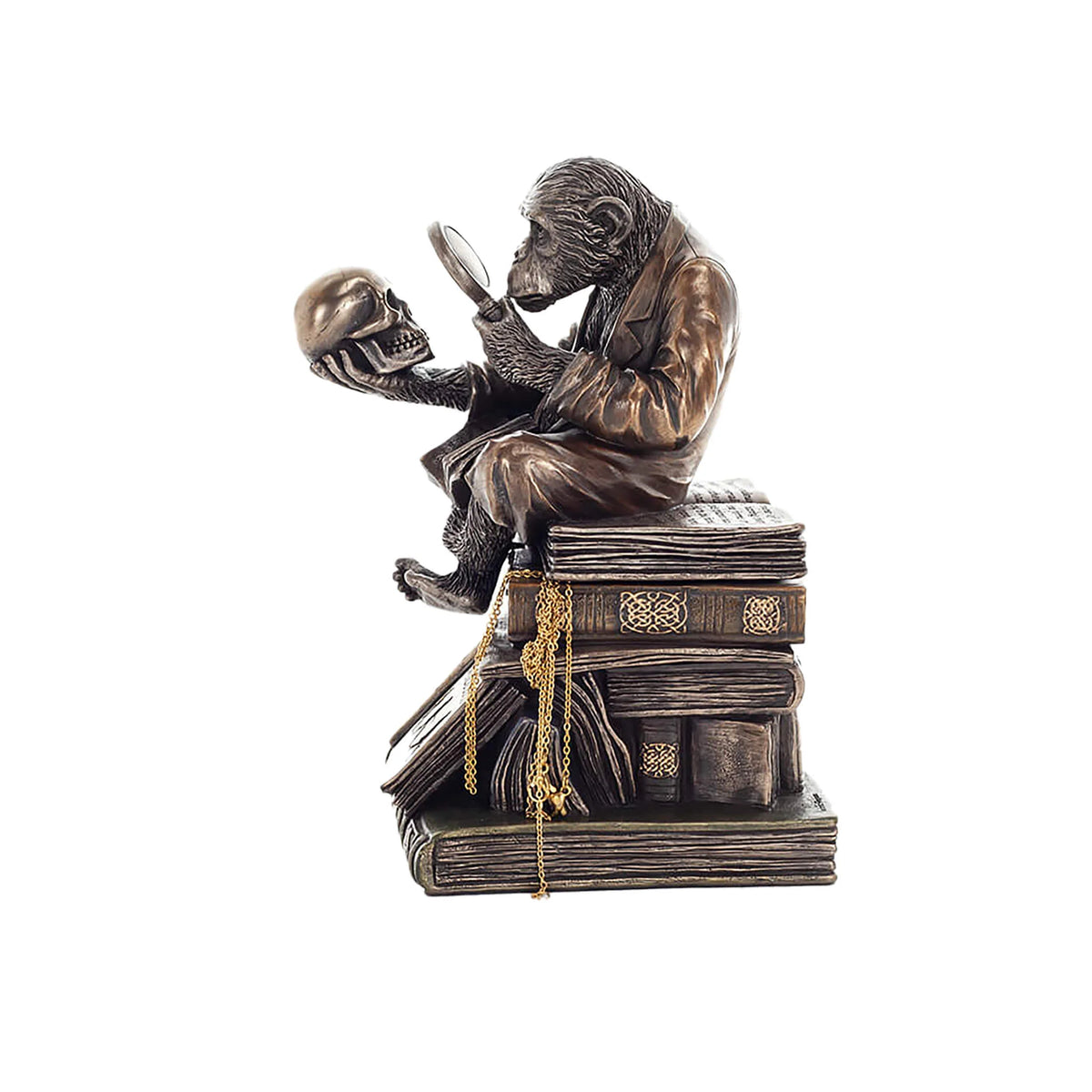 Wise Monkey — Knowledge and Contemplation — Bronze-Finish Statue – 17.5 cm – view 2