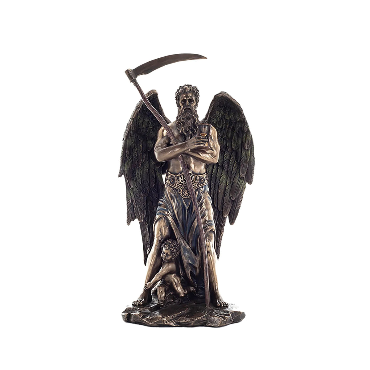 Chronos – Father Time – Bronze-Finish Statue – 27.5 cm – view 1