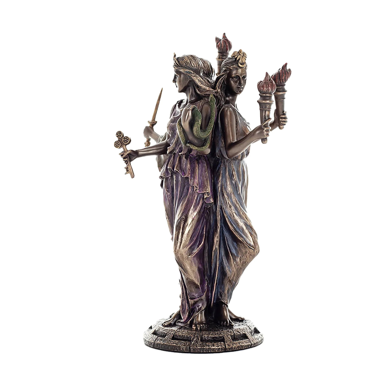 Hecate — The Triple Goddess — Bronze-Finish Statue – 21 cm – view 2