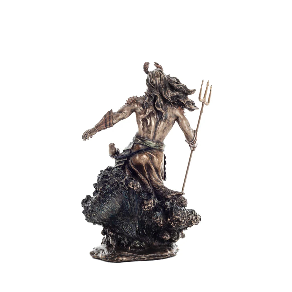Poseidon — Olympian God — Bronze-Finish Statue, 30 cm – view 2