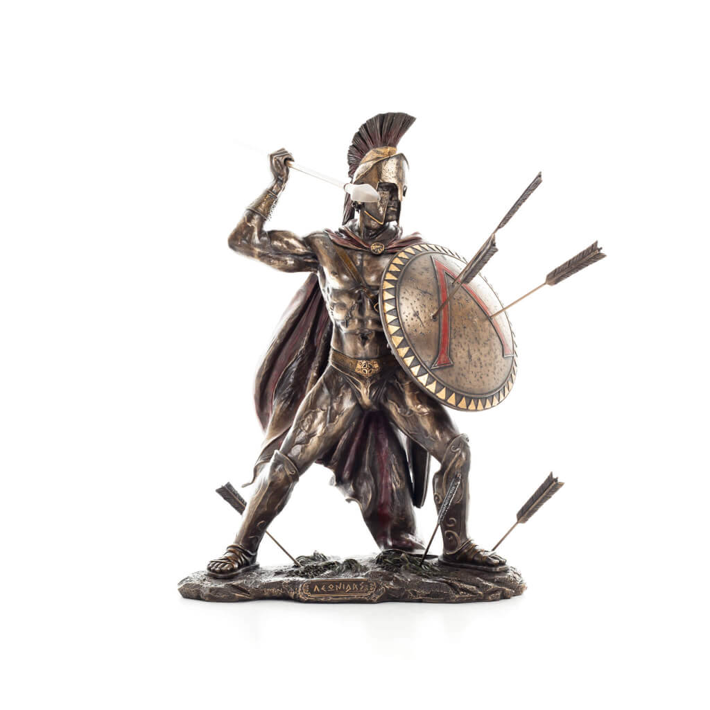 Leonidas — King of Sparta — Bronze Finish Statue, 52 cm – view 1
