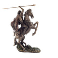 Alexander the Great on Horseback Bronze-Finish Statue – 31.5 cm – view 1