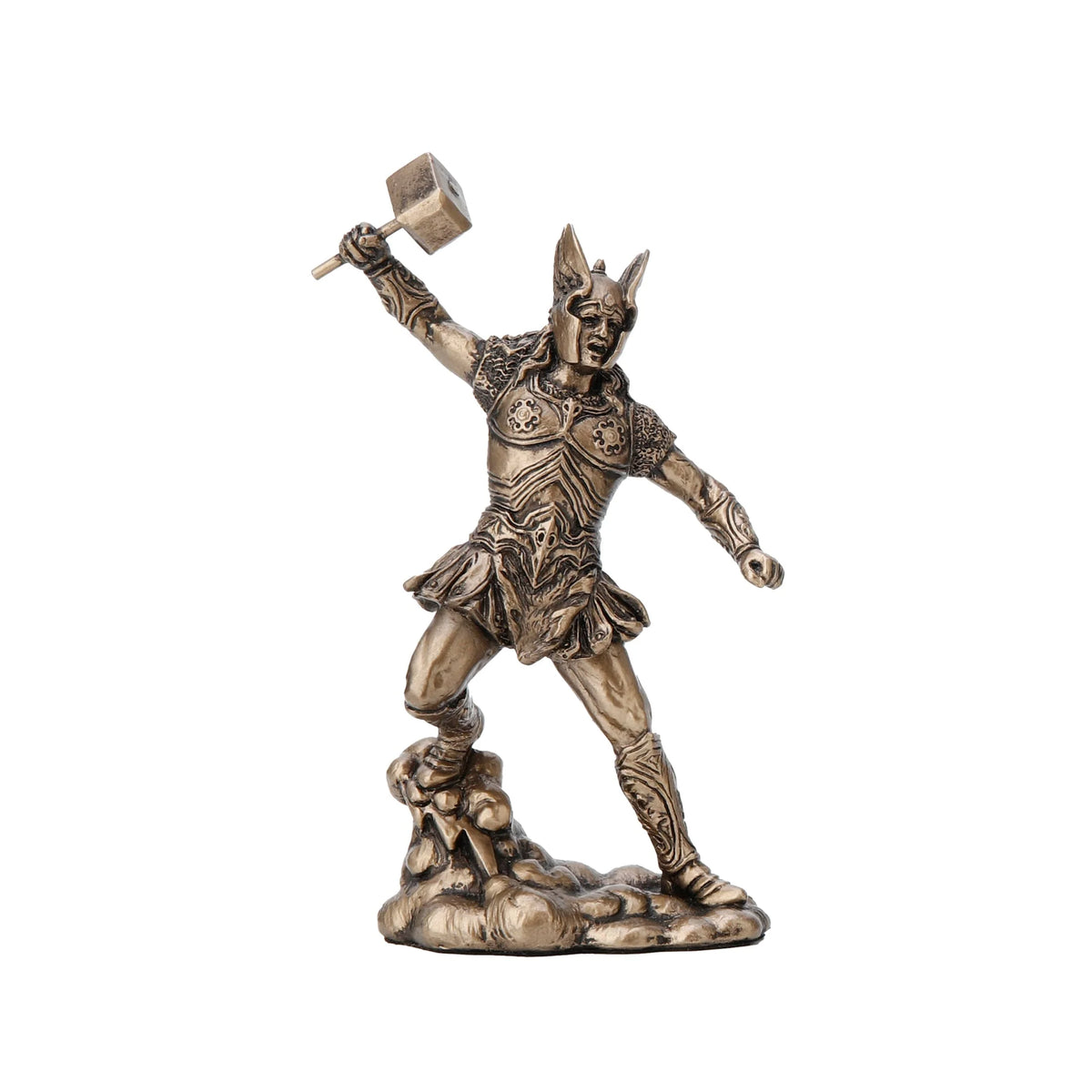 Thor — Norse Warrior — Bronze-Finish Statue, 11.5 cm – view 1