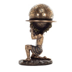 Atlas, Titan of Greek Mythology – Bronze-Finish Resin Statue – 23.5 cm – view 2