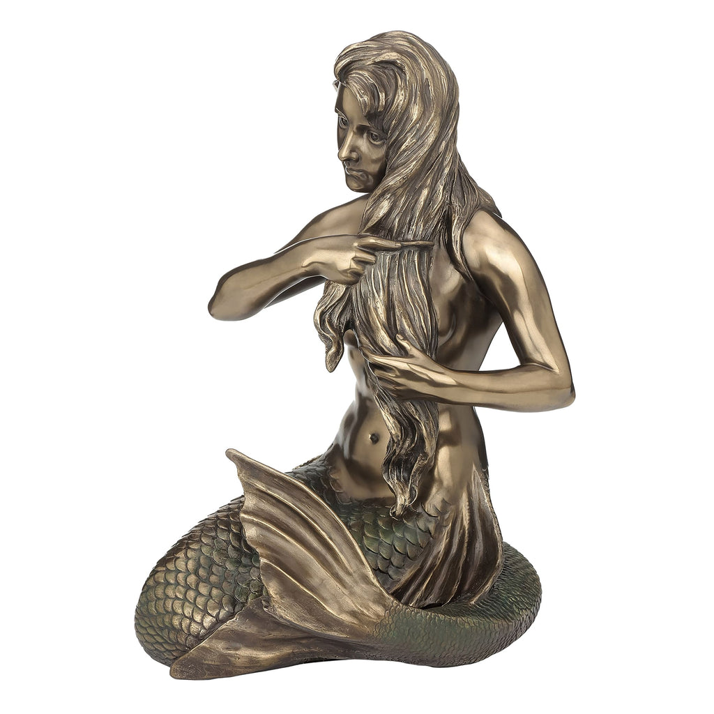 Mermaid — Siren of the Sea — Bronze-Finish Statue, 40 × 20 × 22 cm – view 2