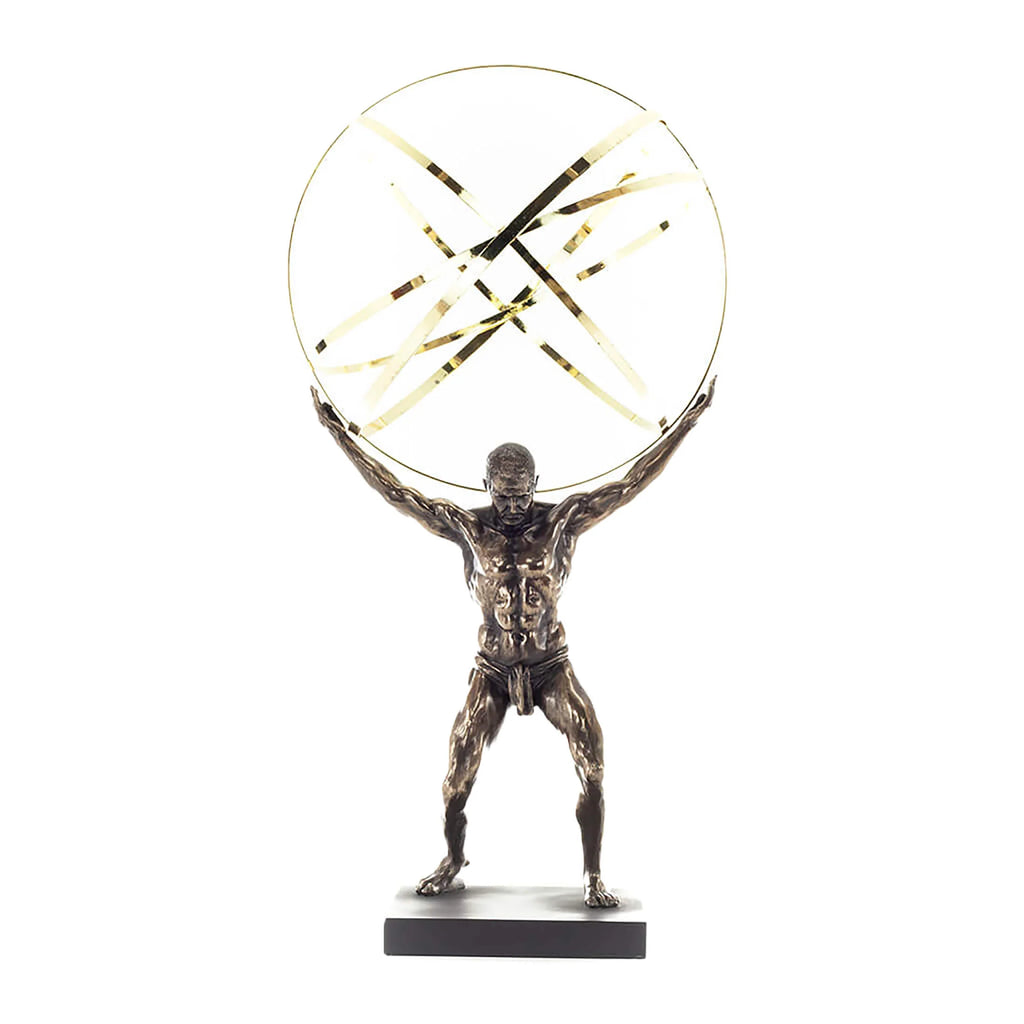 Atlas – Titan of Greek Mythology – Bronze-Finish Statue – 50 cm – view 1