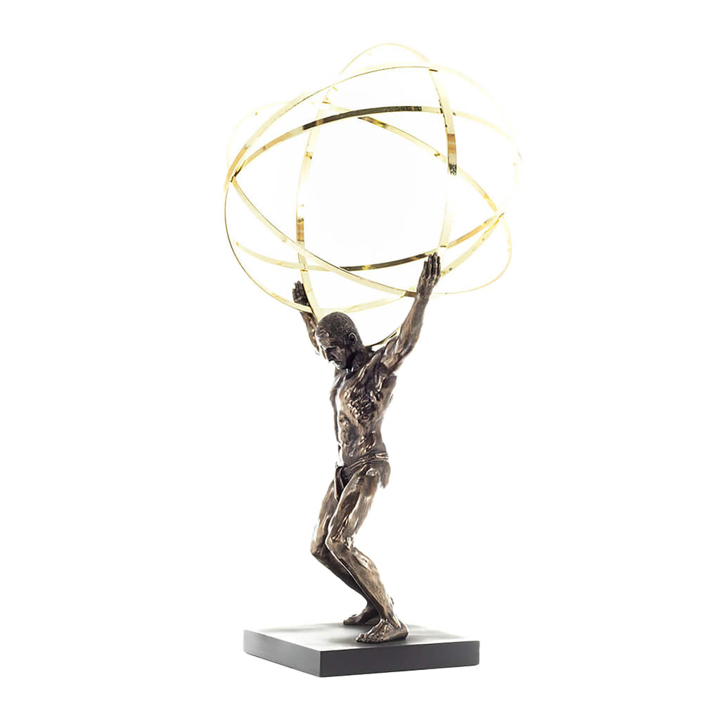 Atlas – Titan of Greek Mythology – Bronze-Finish Statue – 50 cm – view 2