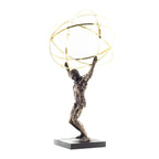 Atlas – Titan of Greek Mythology – Bronze-Finish Statue – 50 cm – view 2