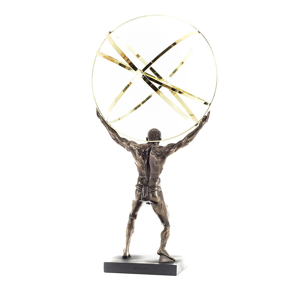 Atlas – Titan of Greek Mythology – Bronze-Finish Statue – 50 cm – view 3