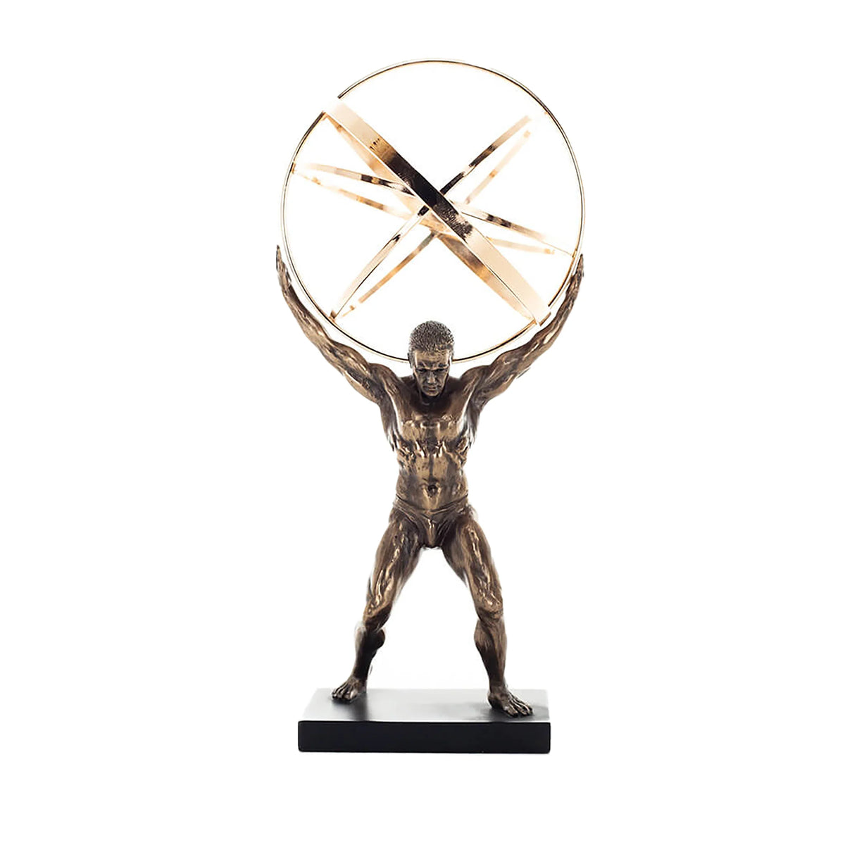 Atlas, Titan of Greek Mythology – Bronze-Finish Resin Statue – 22.5 cm – view 1
