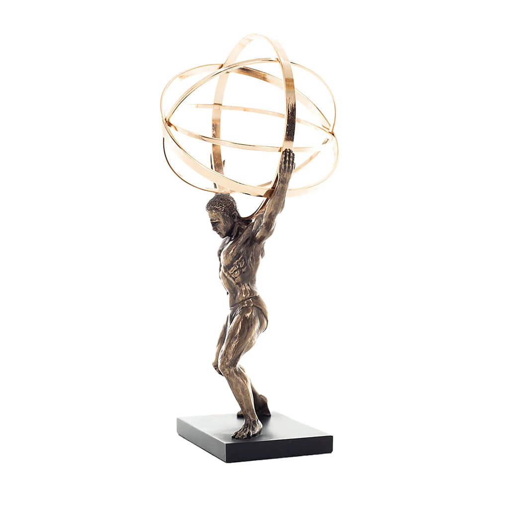 Atlas, Titan of Greek Mythology – Bronze-Finish Resin Statue – 22.5 cm – view 2