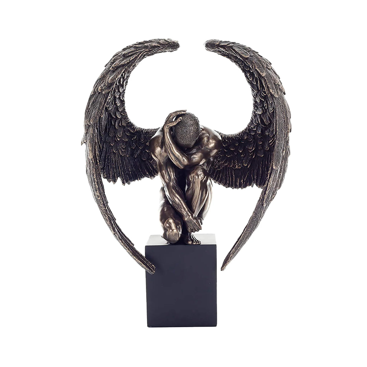 Fallen Angel — Sorrow and Redemption — Bronze-Finish Statue, 25.5 cm – view 1