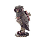 Steampunk Mechanical Owl — Bronze Finish Statue, 16 cm – view 1