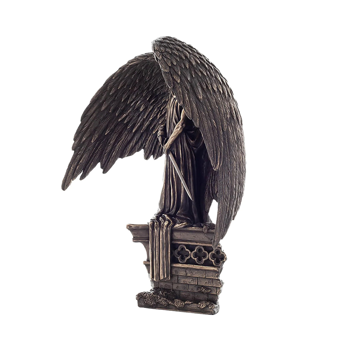 Dark Angel of Death – Bronze-Finish Resin Statue – 28 × 32.5 cm – view 2