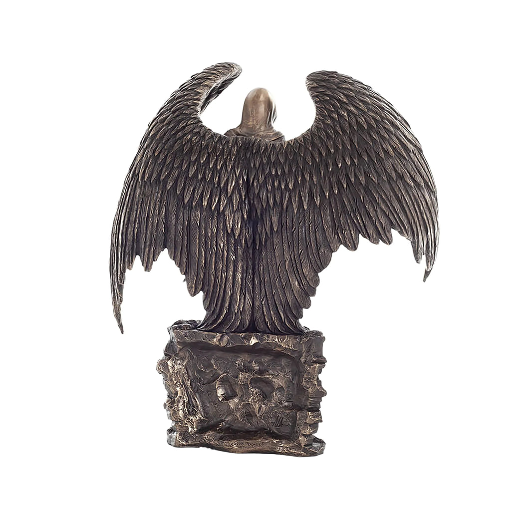 Dark Angel of Death – Bronze-Finish Resin Statue – 28 × 32.5 cm – view 3