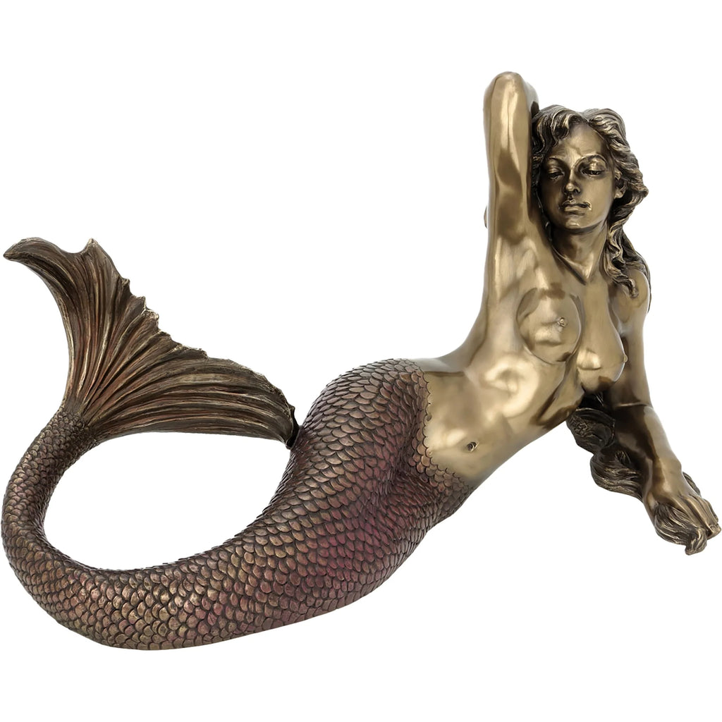 Mermaid — Siren of the Sea — Bronze Finish Statue, 64 × 32 × 37 cm – view 2