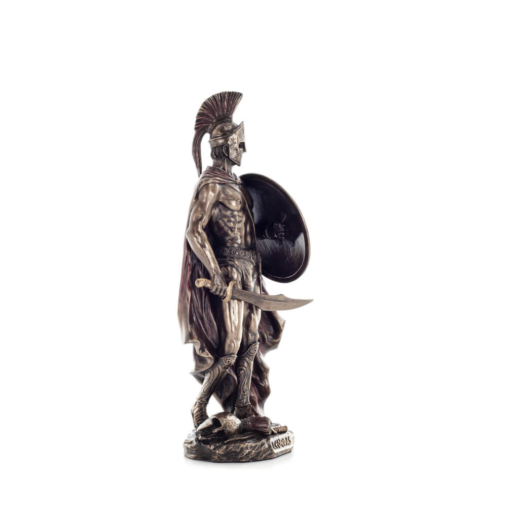 Leonidas, King of Sparta – Bronze-Finish Resin Statue – 27 cm – view 3