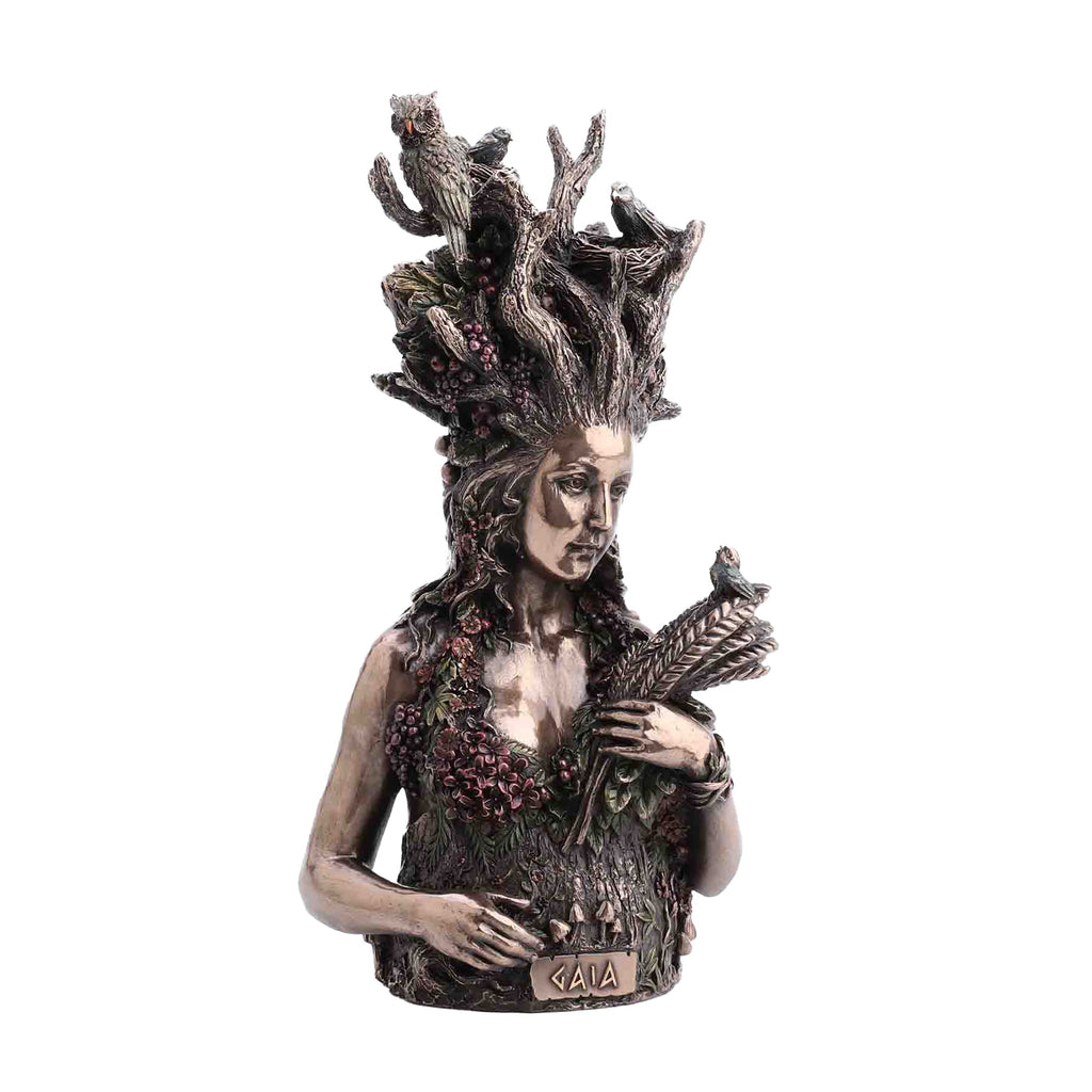 Gaia – Mother Earth – Bronze-Finish Statue – 26 cm – view 2