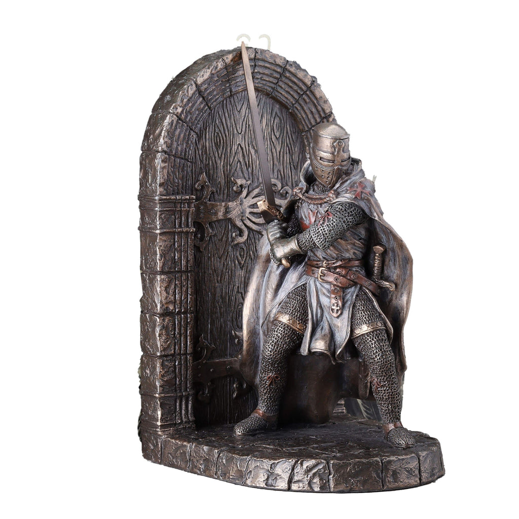 Knights Templar Warrior – Bronze-Finish Resin Statue – 19 cm – view 5