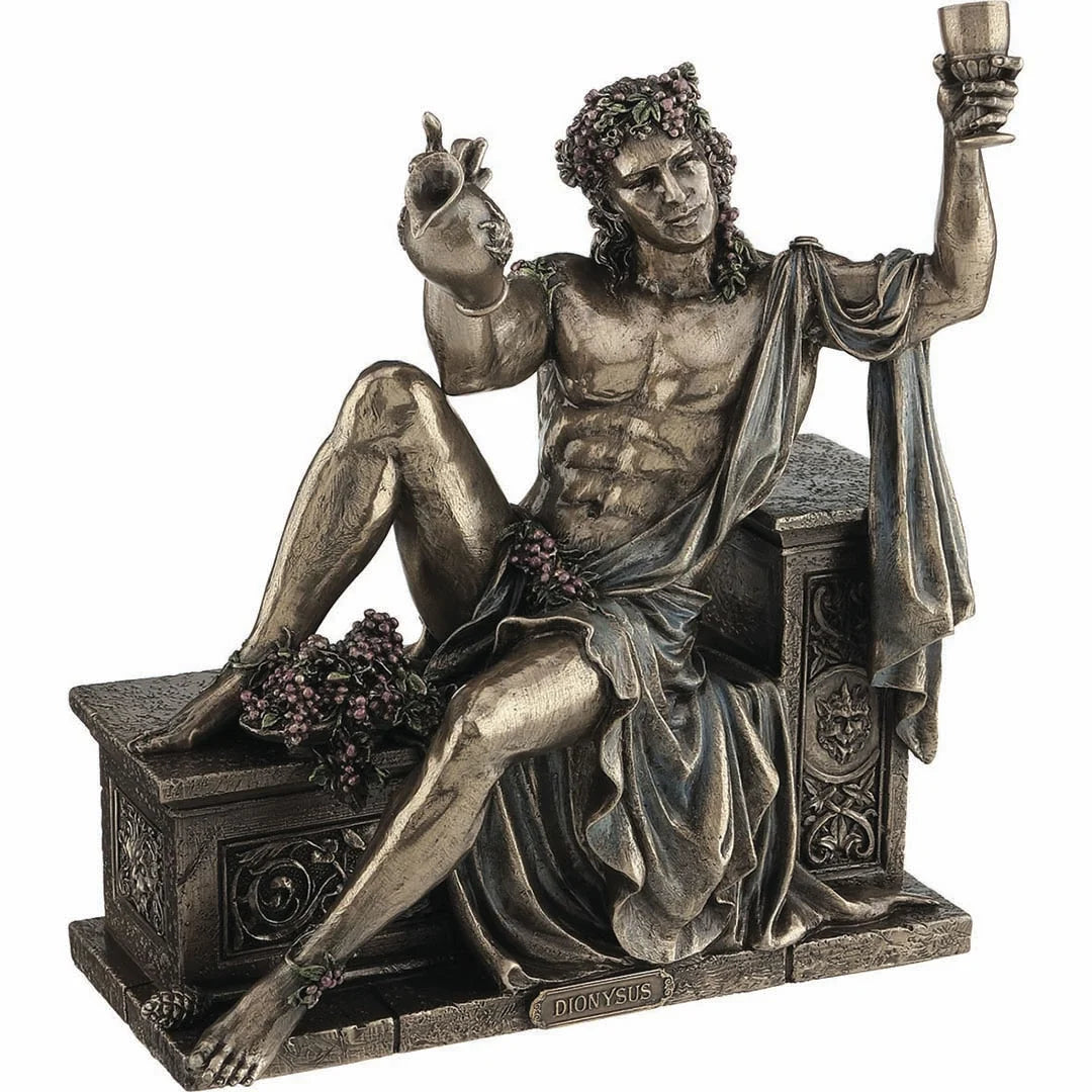 Dionysus — Greek Mythology — Bronze-Finish Statue – 25 cm – view 1