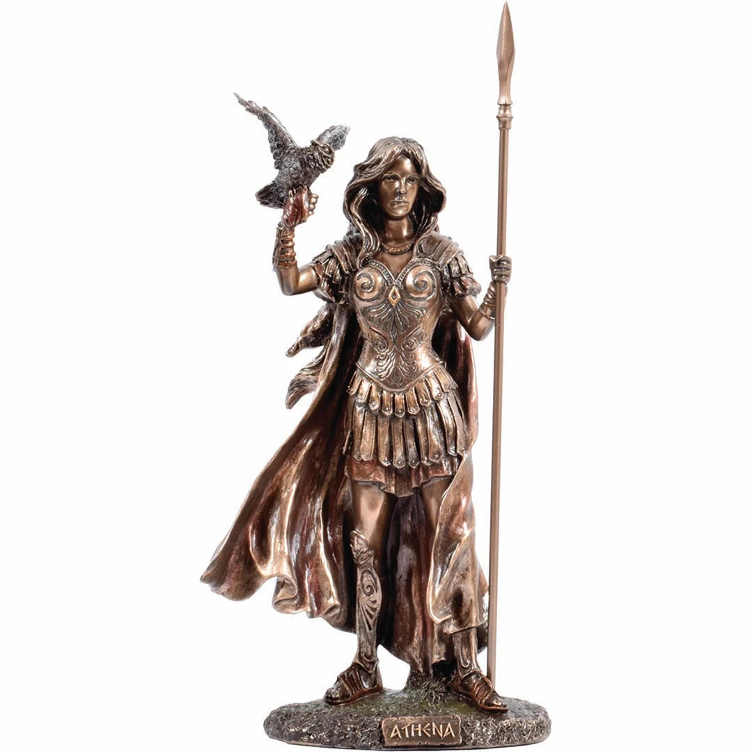 Athena — Goddess of Wisdom and War — Bronze-Finish Statue, 30 cm – view 1