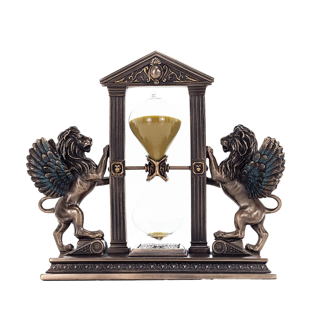 Hourglass with a Winged Lion — Bronze Finish Hourglass, 21 × 18 cm – view 3