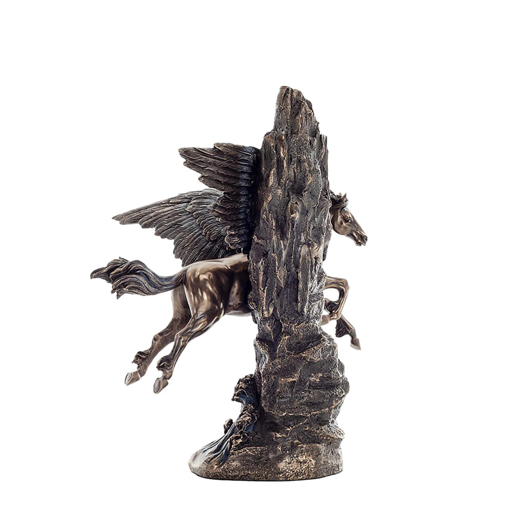 Pegasus, the Winged Horse – Bronze-Finish Resin Statue – view 3
