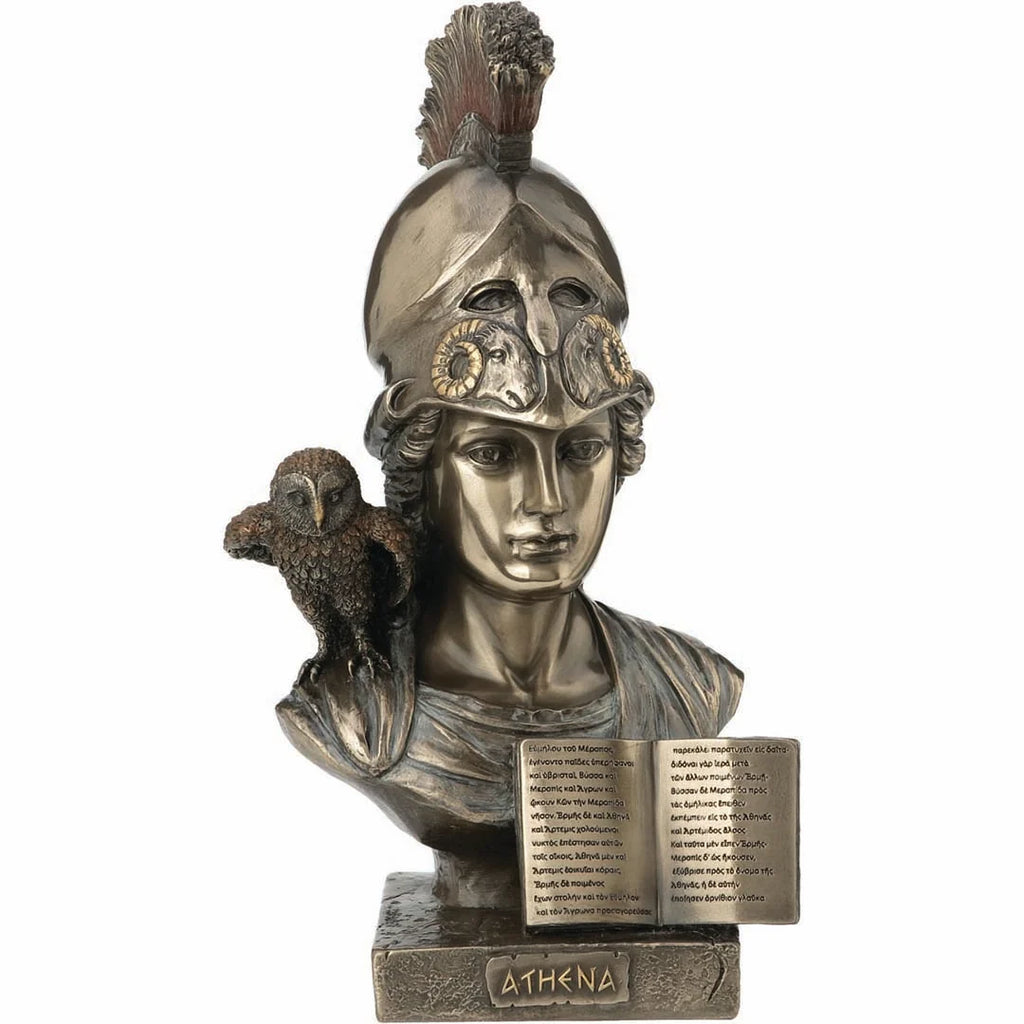 Athena — Goddess of Wisdom — Bronze-Finish Bust – 21.5 cm – view 2
