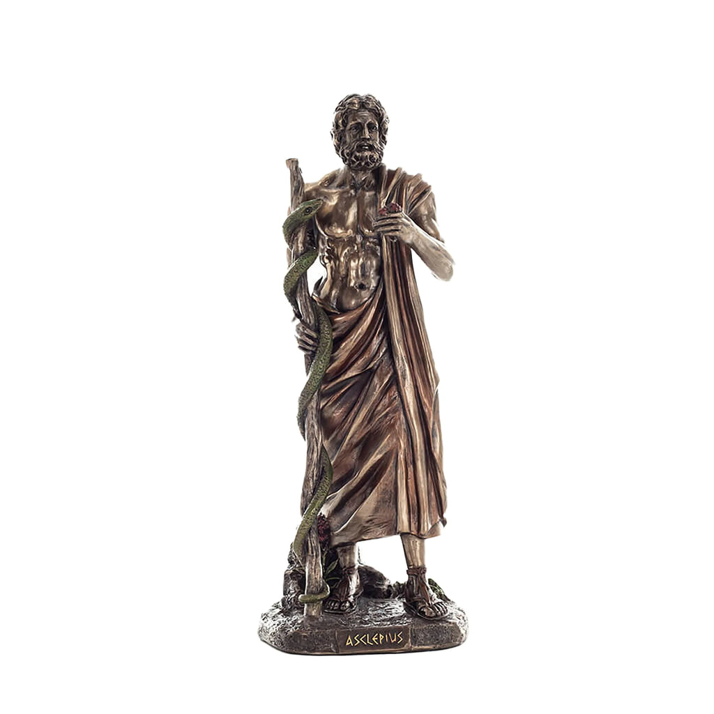 Asclepius – God of Medicine – Bronze-Finish Statue – 26 cm – view 1