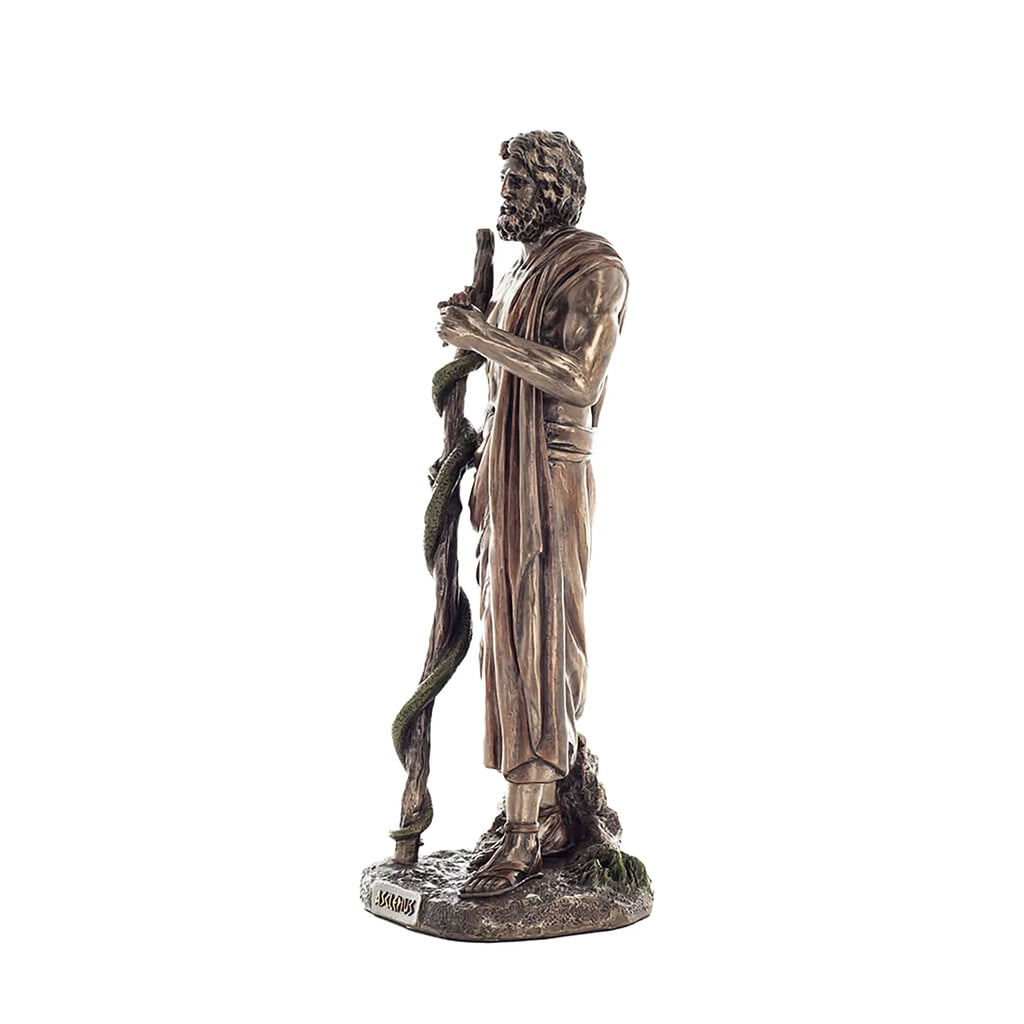 Asclepius – God of Medicine – Bronze-Finish Statue – 26 cm – view 2