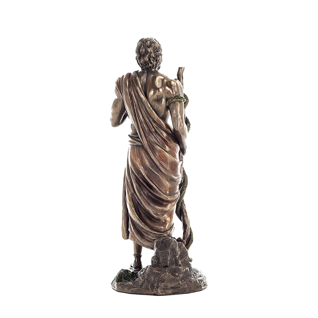 Asclepius – God of Medicine – Bronze-Finish Statue – 26 cm – view 3