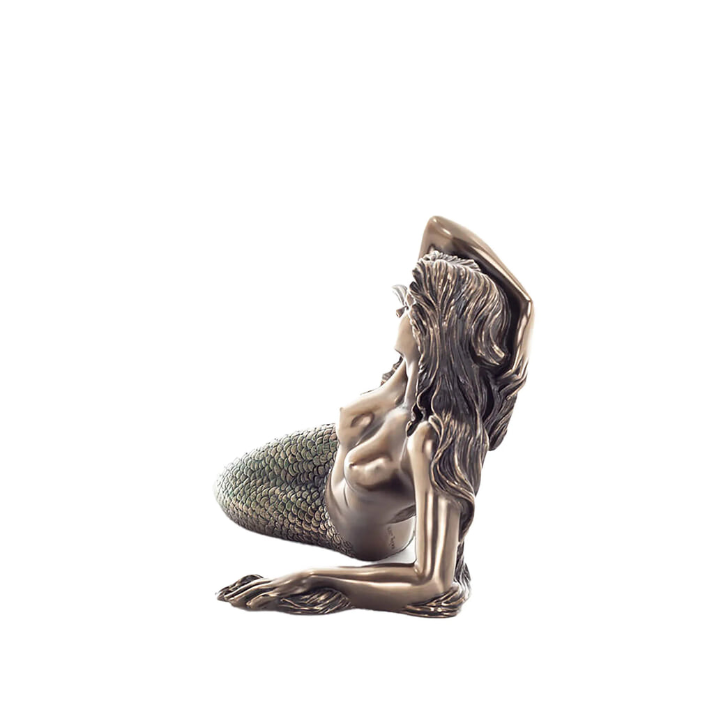 Mermaid – Siren of the Ocean – Bronze-Finish Statue – 17.5 cm – view 2