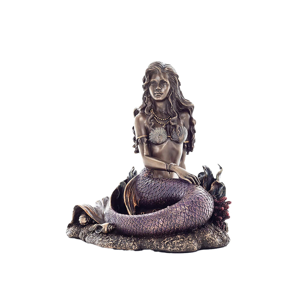Mermaid — The Allure of the Ocean — Bronze Finish Statue – view 1