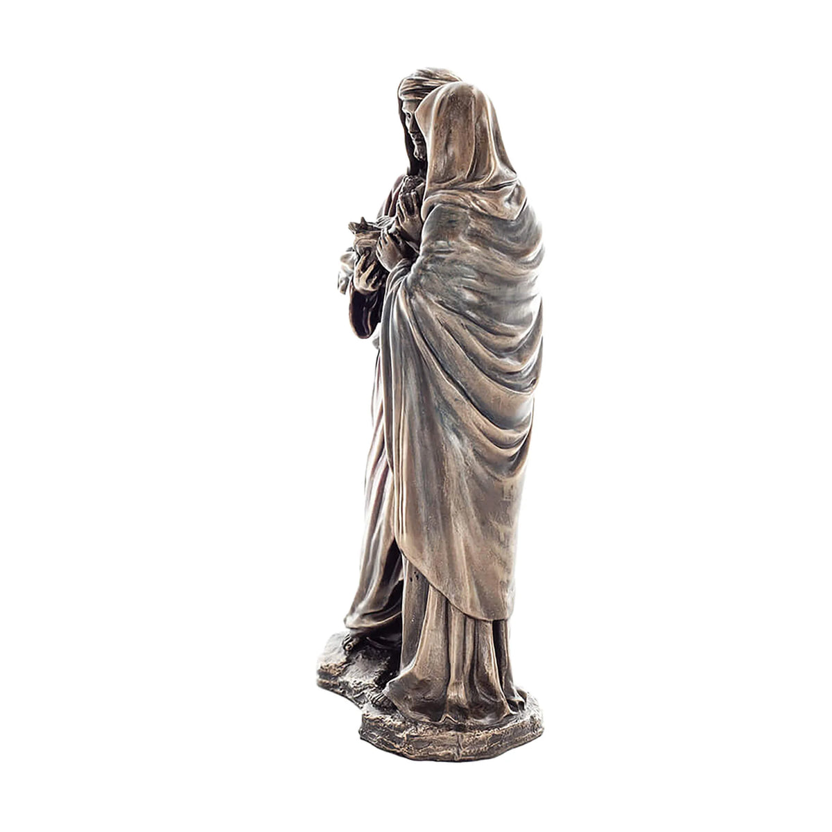 The Holy Family — Joseph, Mary and Jesus — Bronze-Finish Statue – 22 cm – view 2