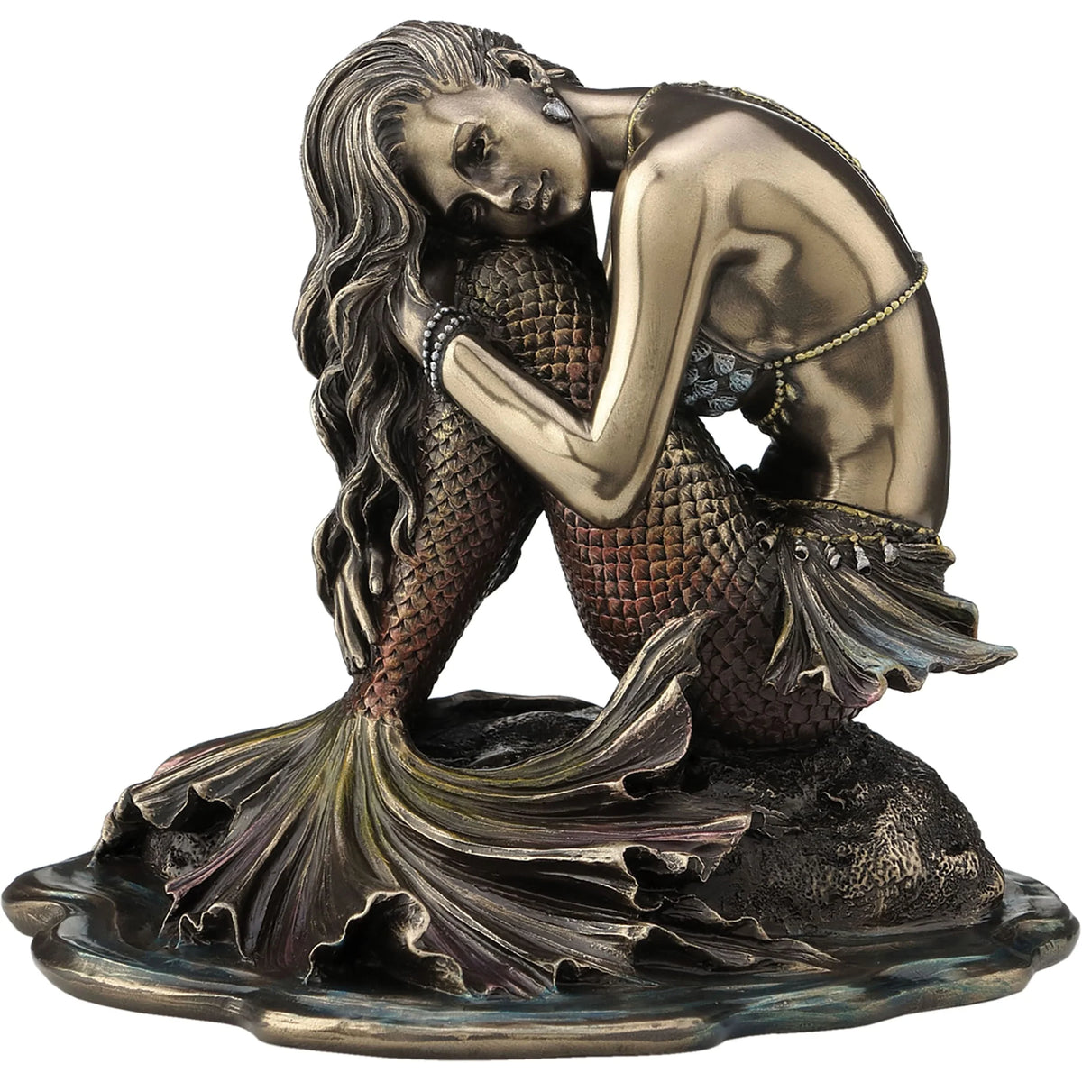 Mermaid — Siren of the Ocean — Bronze-Finish Statue, 17.5 cm – view 1