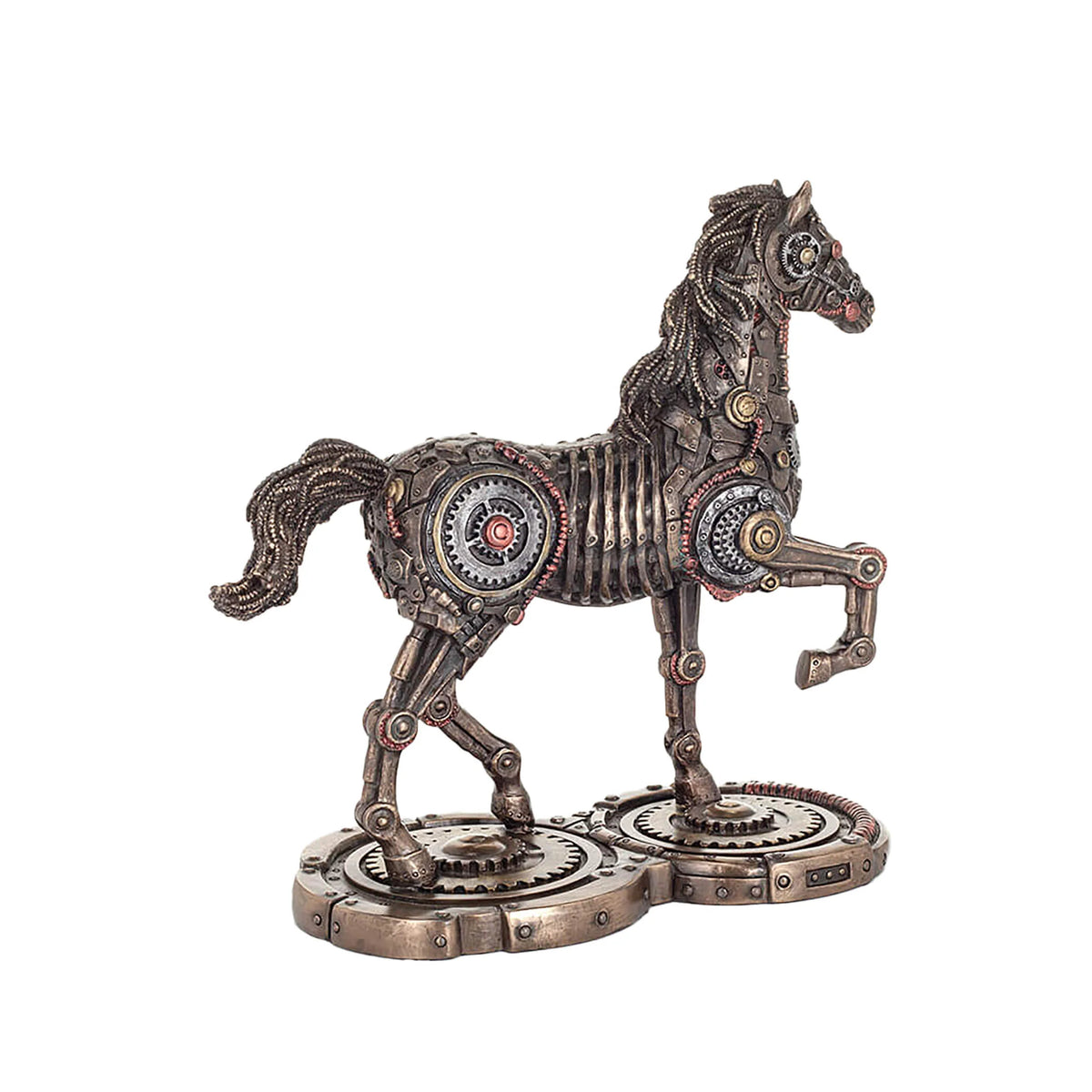 Steampunk Mechanical Horse – Bronze-Finish Statue – 25 cm – view 2